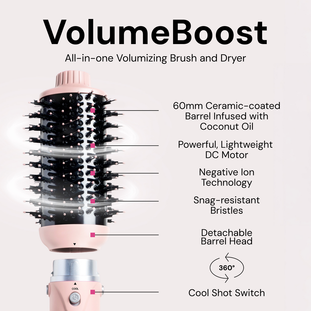 VolumeBoost 60mm 2-in-1 Ceramic Volumizing Brush Dryer