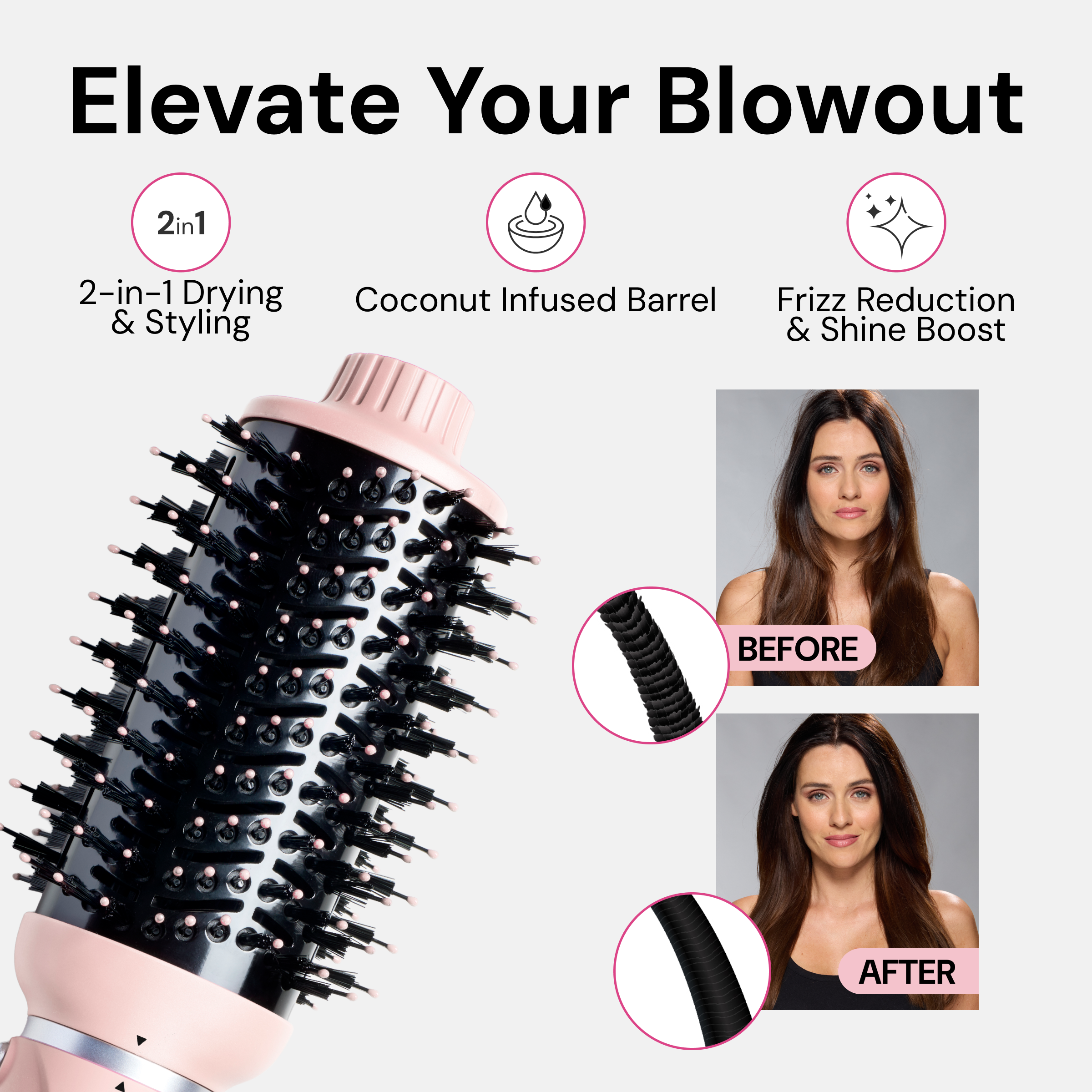 VolumeBoost 60mm 2-in-1 Ceramic Volumizing Brush Dryer