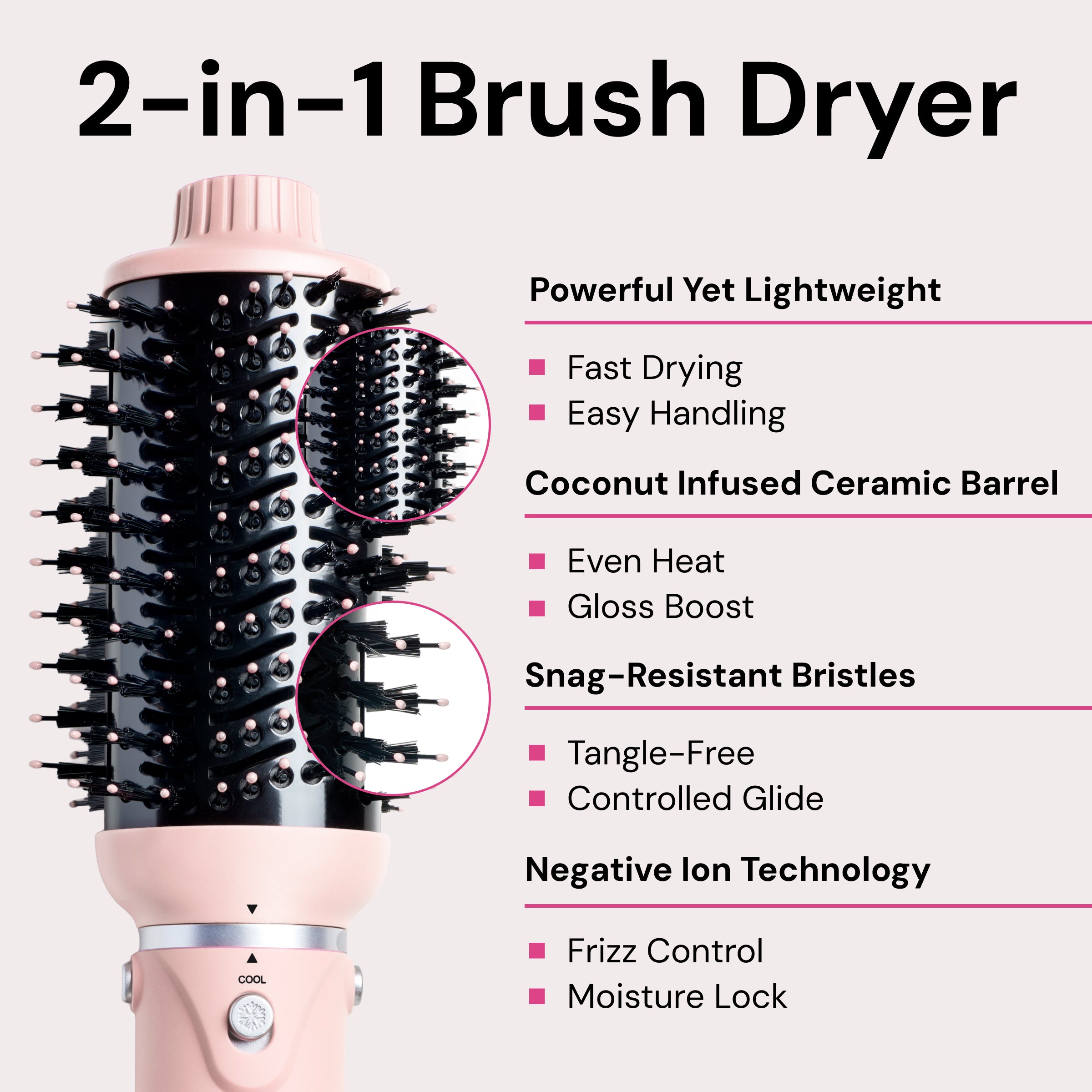 VolumeBoost 60mm 2-in-1 Ceramic Volumizing Brush Dryer