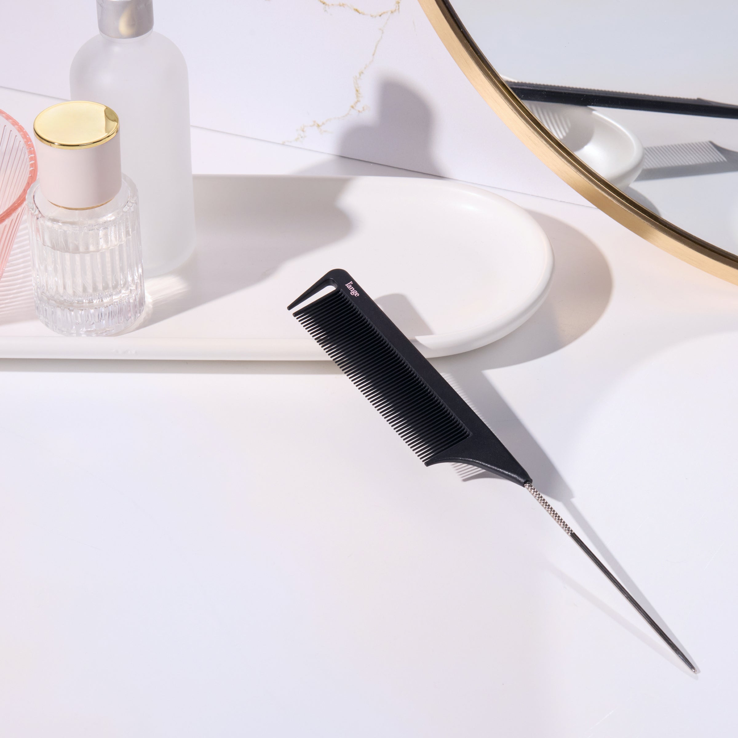 Carbon Fiber Comb Teasing Metal Pin Tail