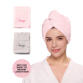 Hair Wrap Towel Medium Lightweight Microfiber 2-Pack