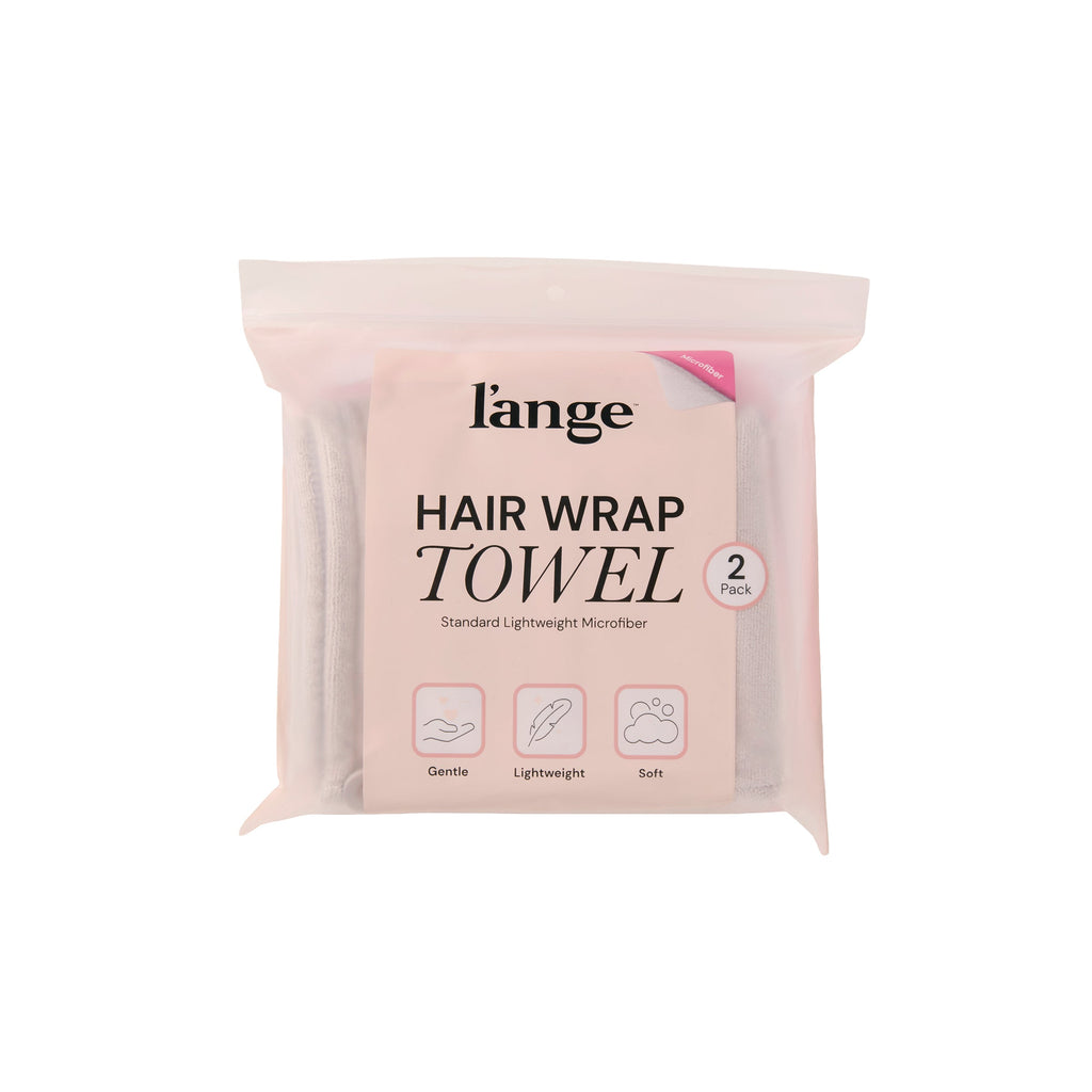 Hair Wrap Towel Medium Lightweight Microfiber 2-Pack