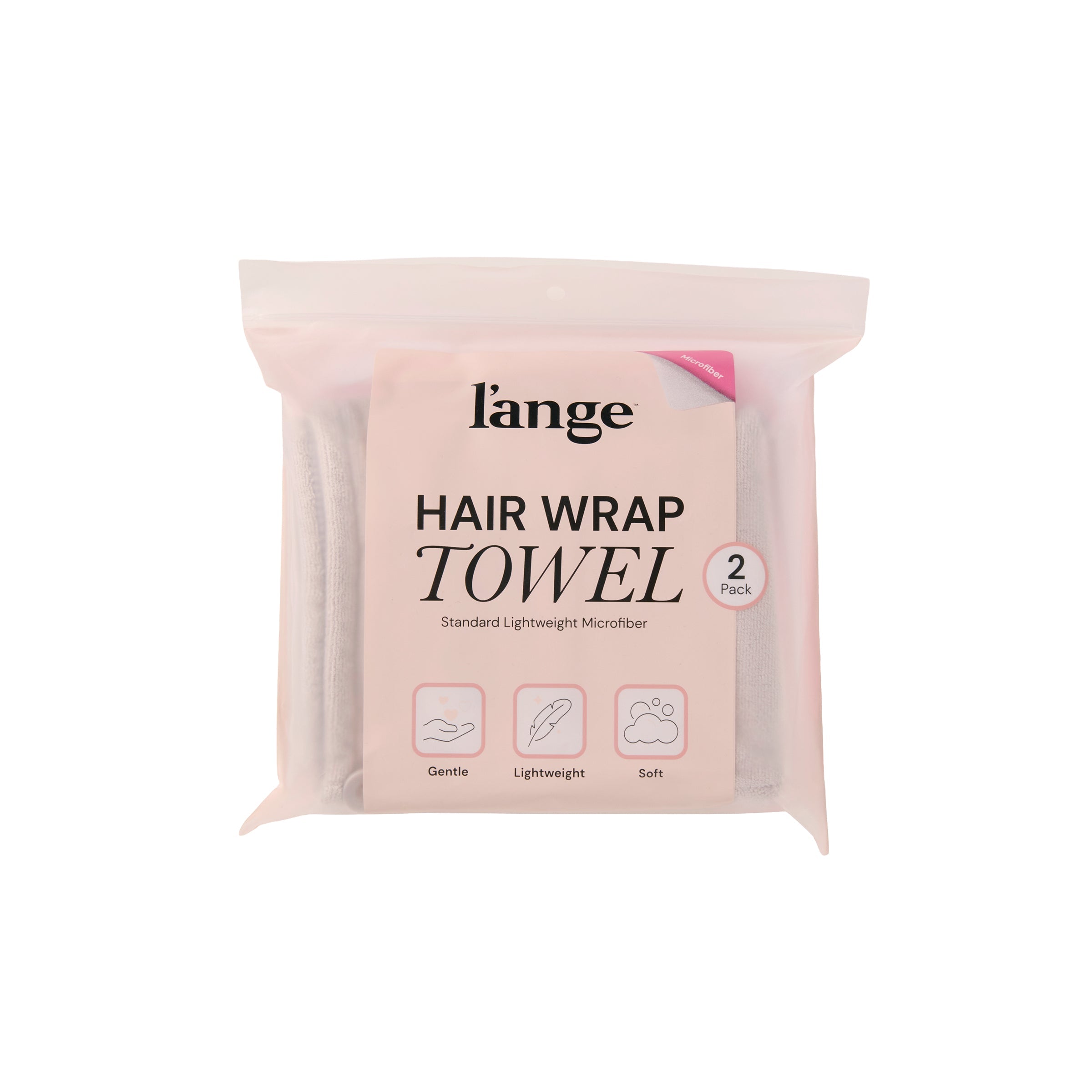 Hair Wrap Towel Medium Lightweight Microfiber 2-Pack