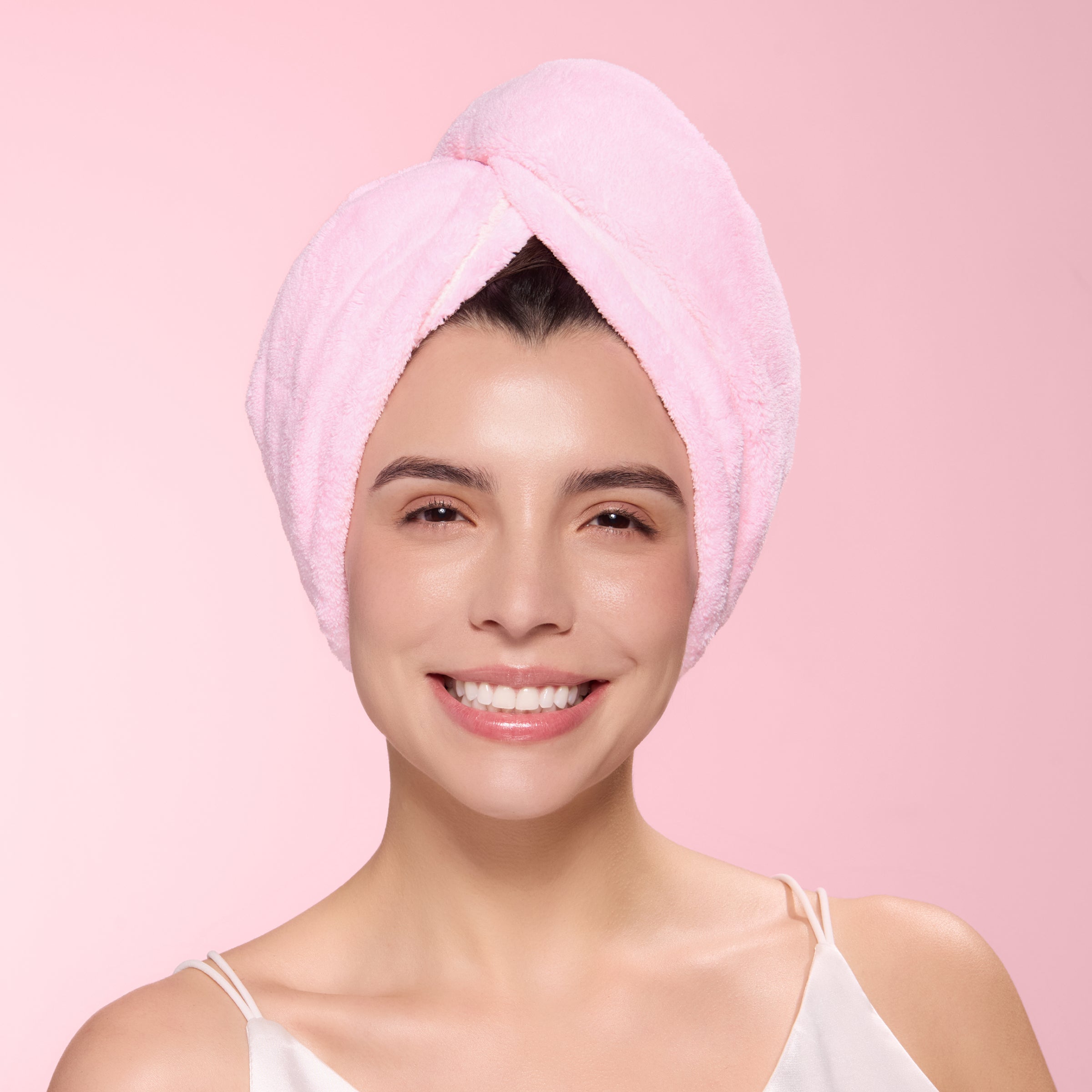 Plush Hair Wrap Towel Medium Ultra-Absorbent Coral Fleece