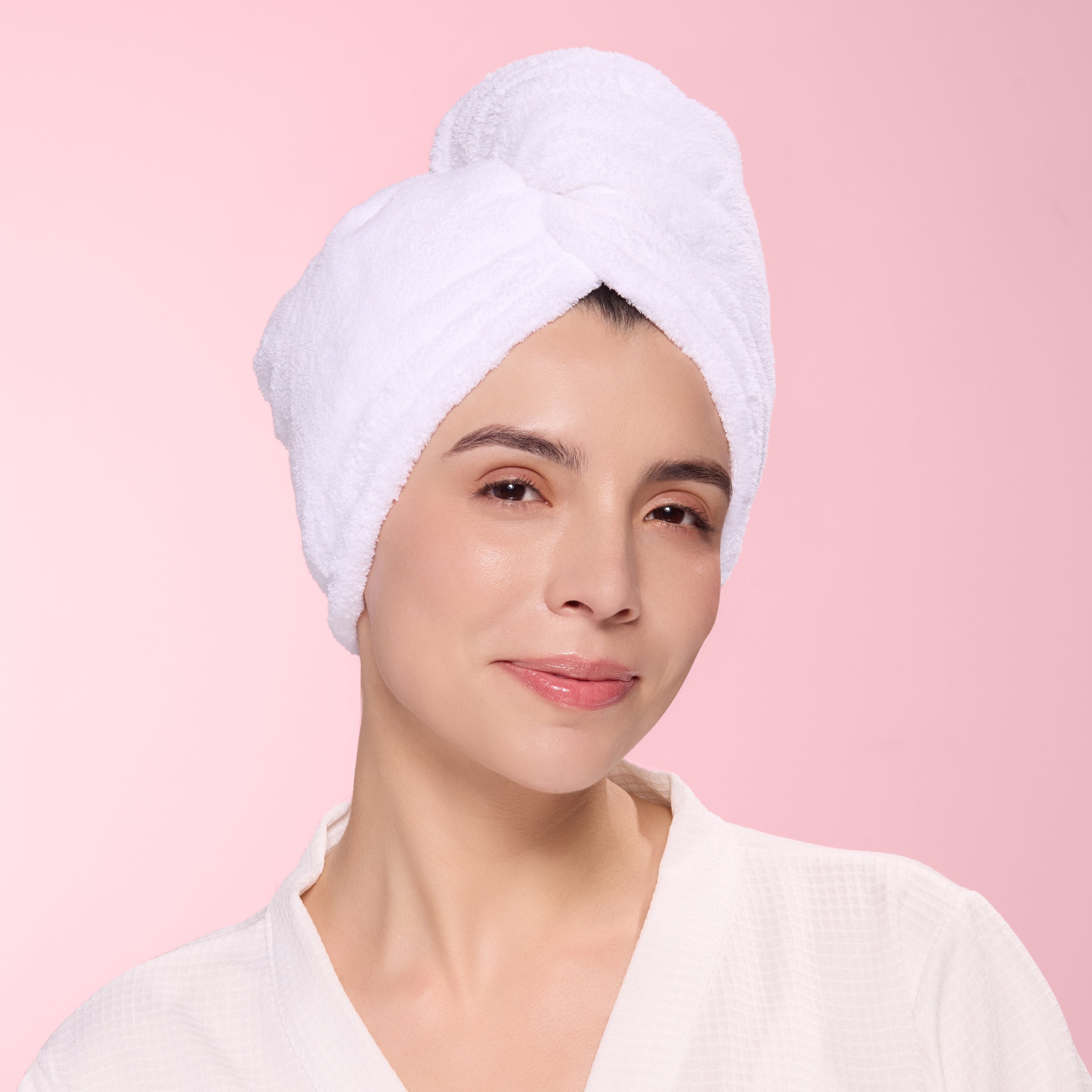 Plush Hair Wrap Towel Medium Ultra-Absorbent Coral Fleece