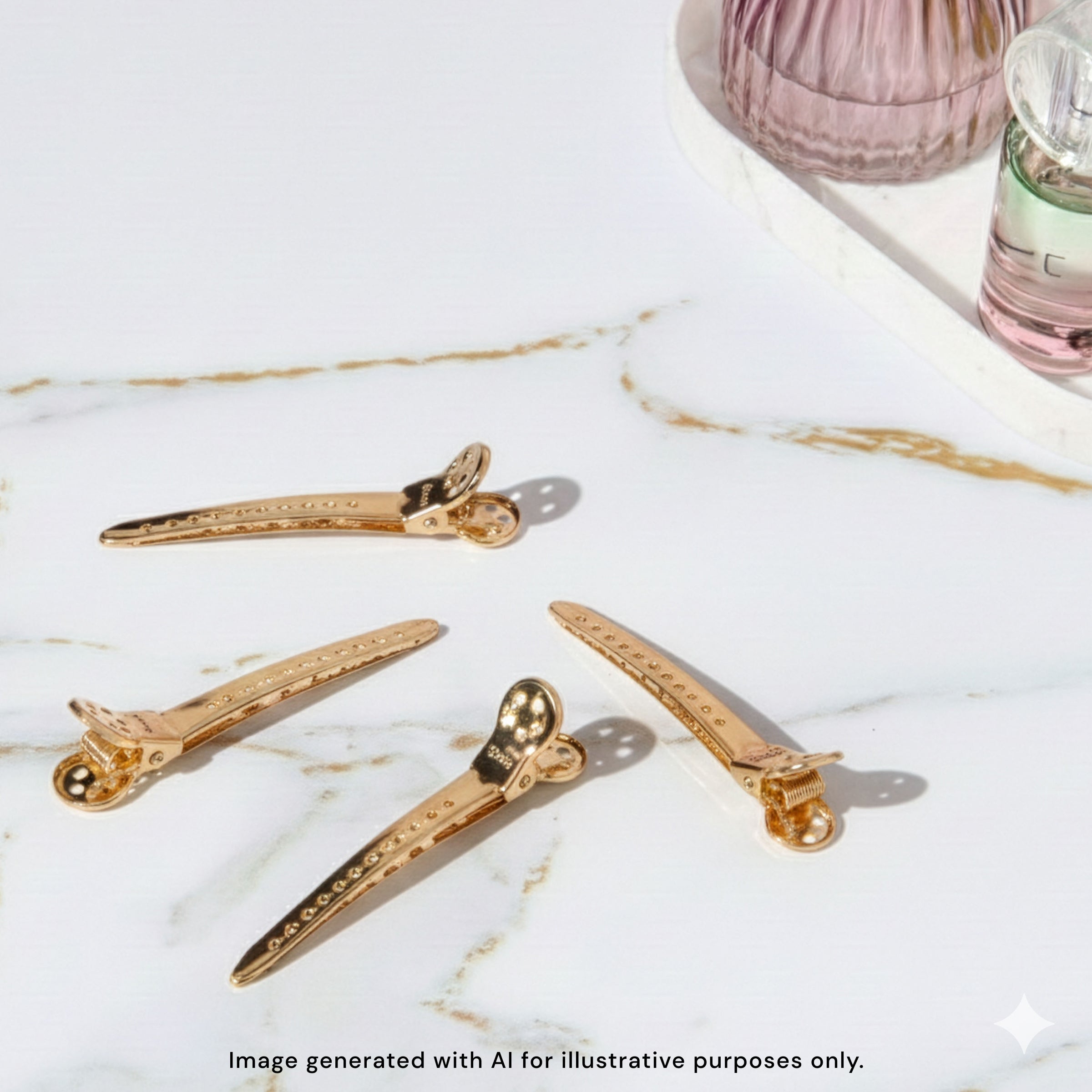 Precision Metal Sectioning Hair Clips